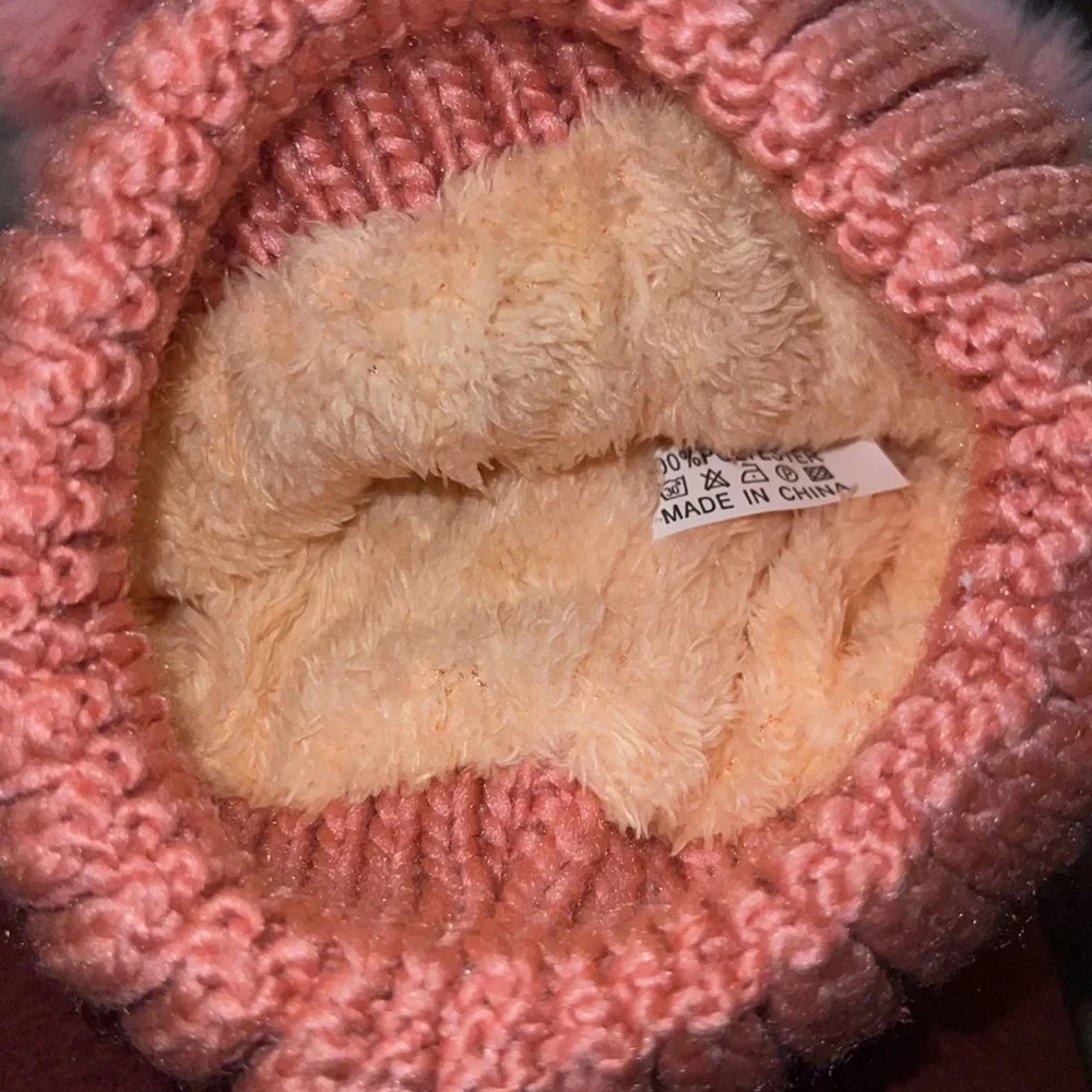 Kids‎ soft Tone Double Pom beanie